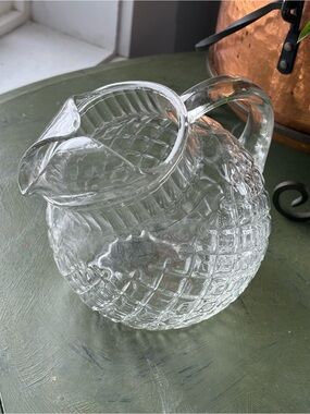 Clear Textured Glass Pitcher - Home Dining